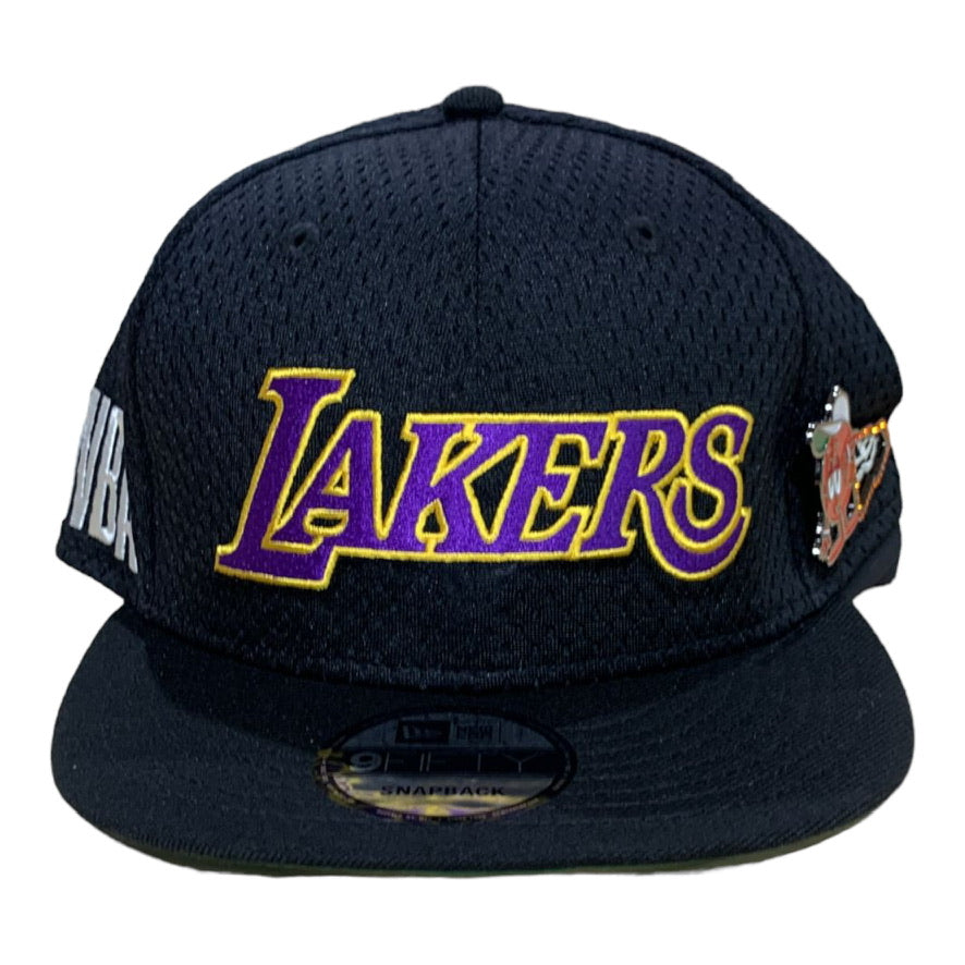 LA Lakers Post-Up Pin Black 9FIFTY Snapback Cap