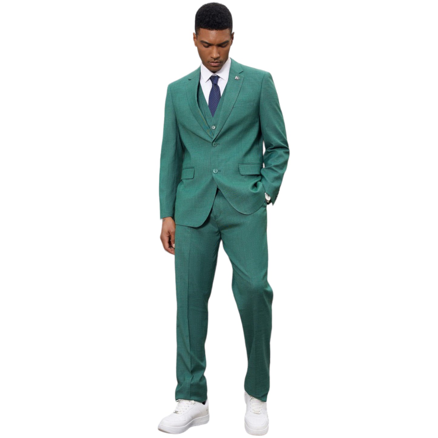 STACY ADAMS: Solid Texture 3pc. Suit SM156H1