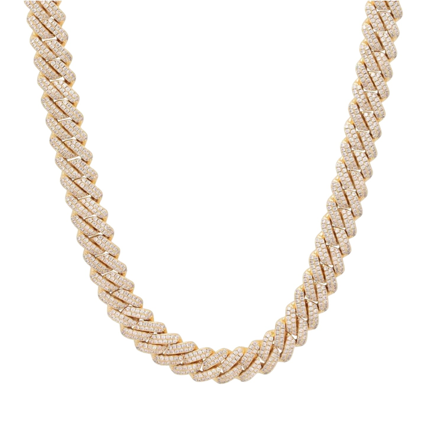 KING ICE: 12mm Iced Diamond Cut Miami Cuban Link Chain