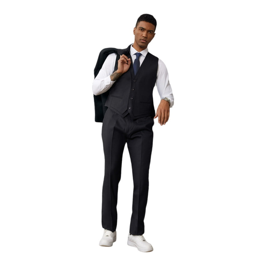 STACY ADAMS: Solid Texture 3pc. Suit SM156H1