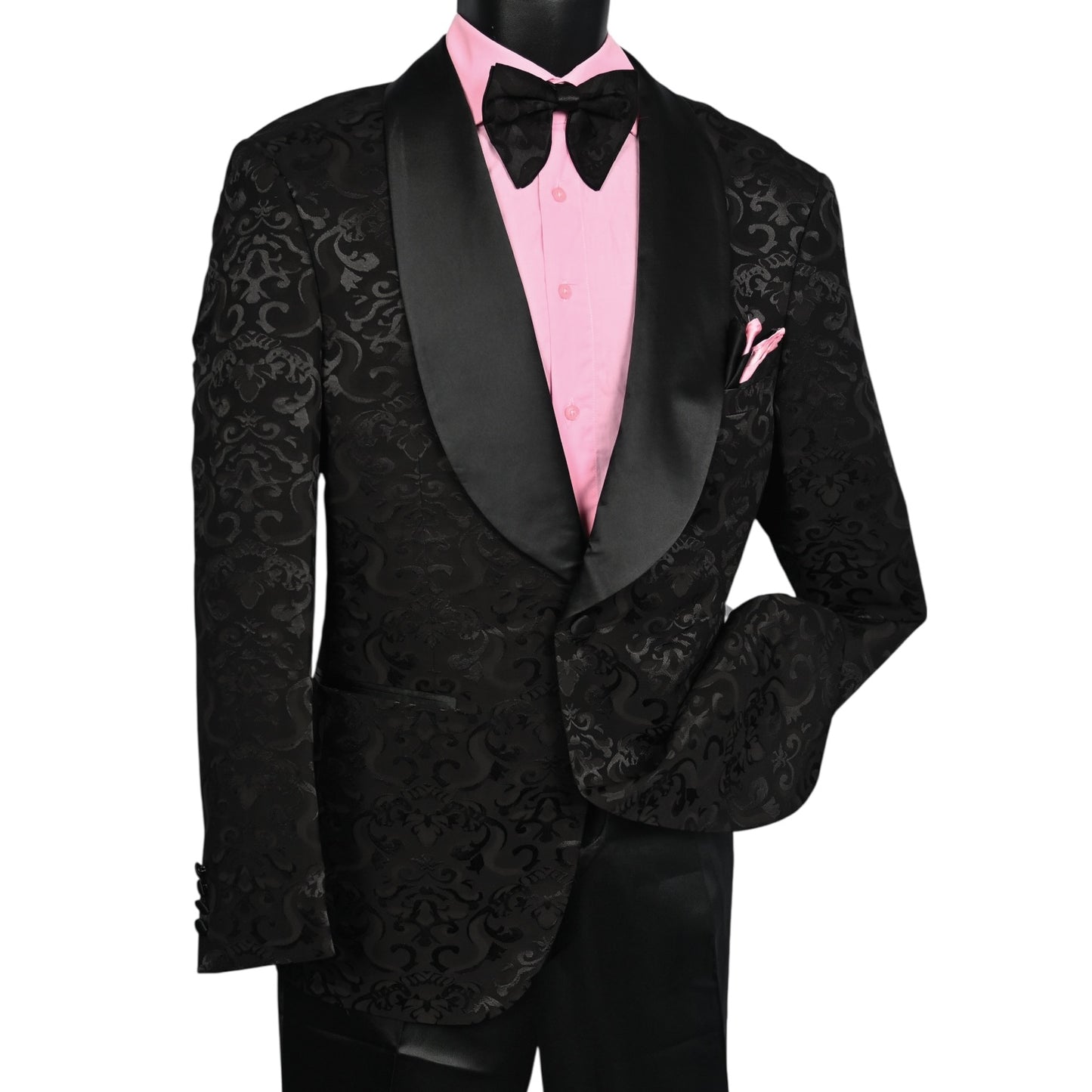 MAZARI: Textured 2pc Slim Suit 9646