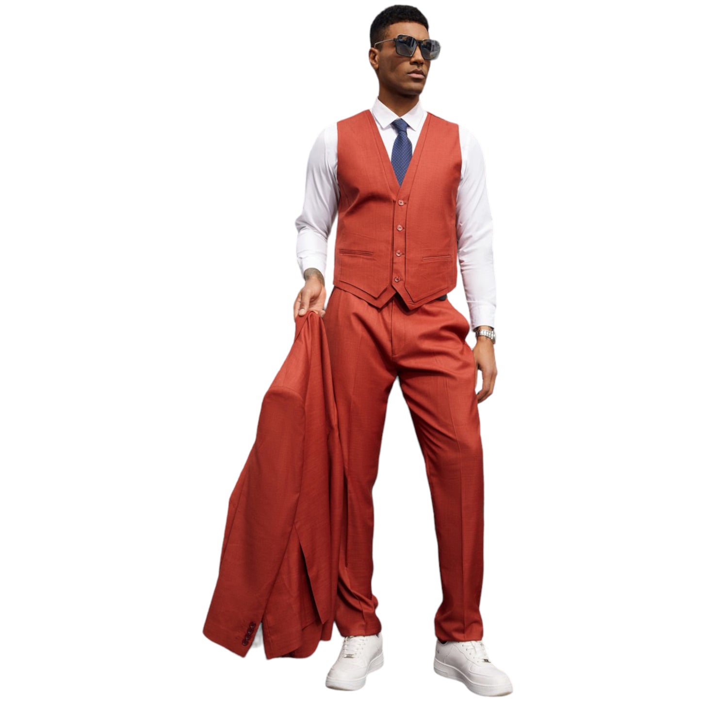 STACY ADAMS: Solid Texture 3pc. Suit SM156H1