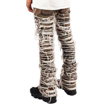 MAJESTIK: Frayed Stacked Denim Pant DL2360