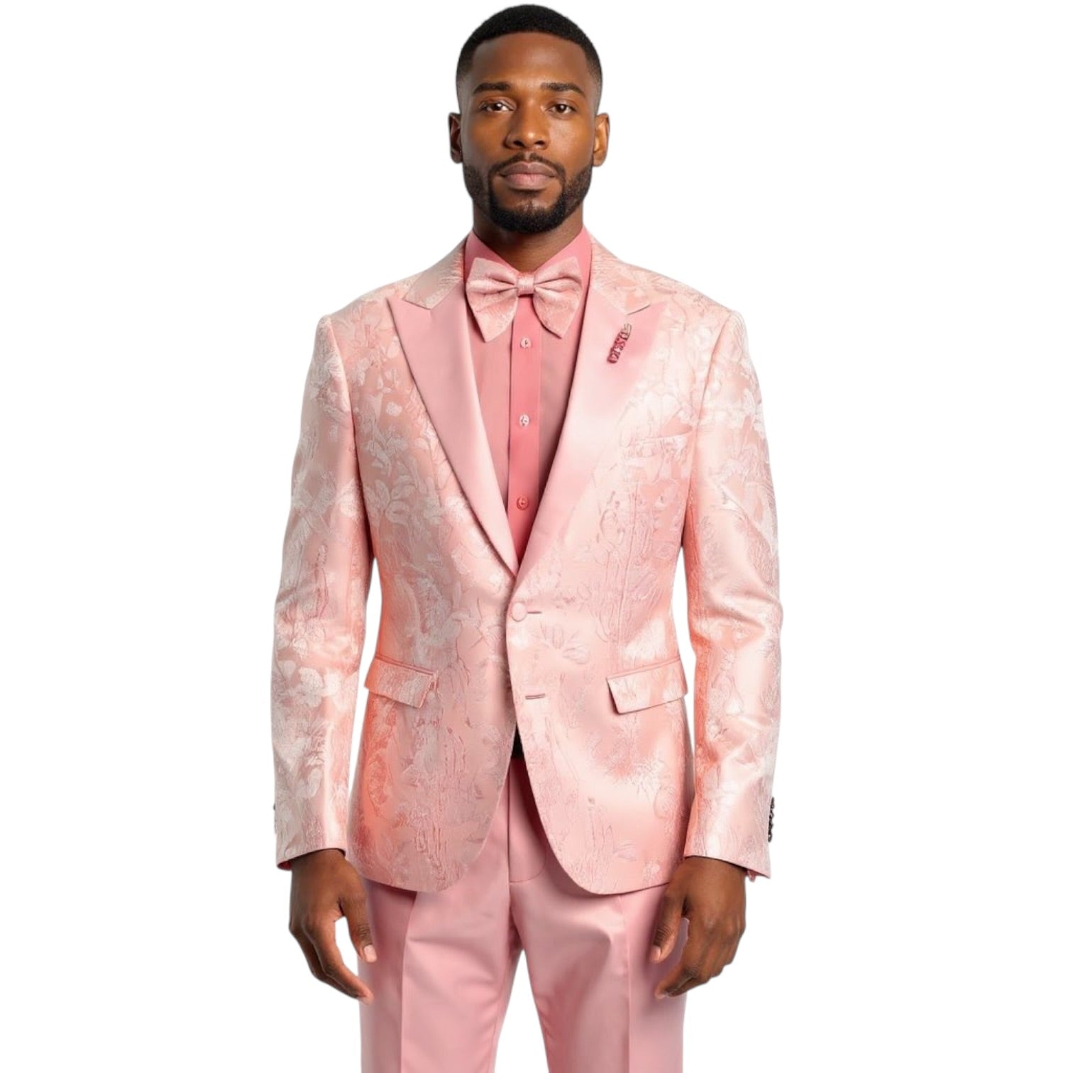 MAZARI: Textured 2pc Slim Suit 9652