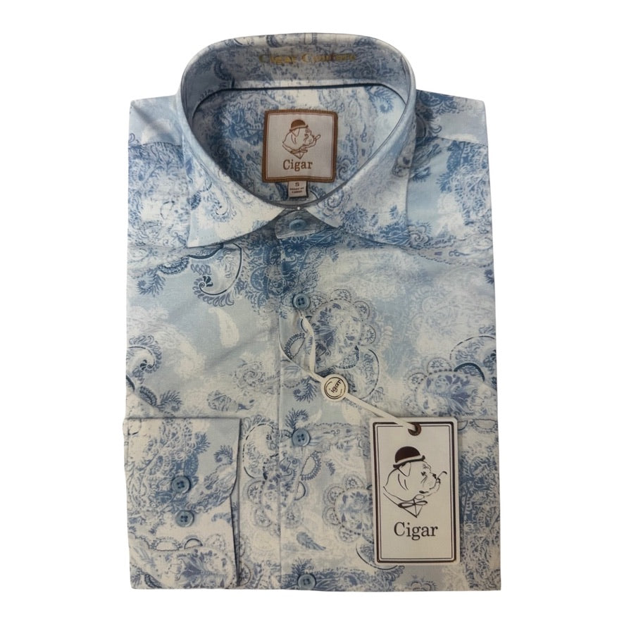 CIGAR COUTURE: LS Button Down S-5060