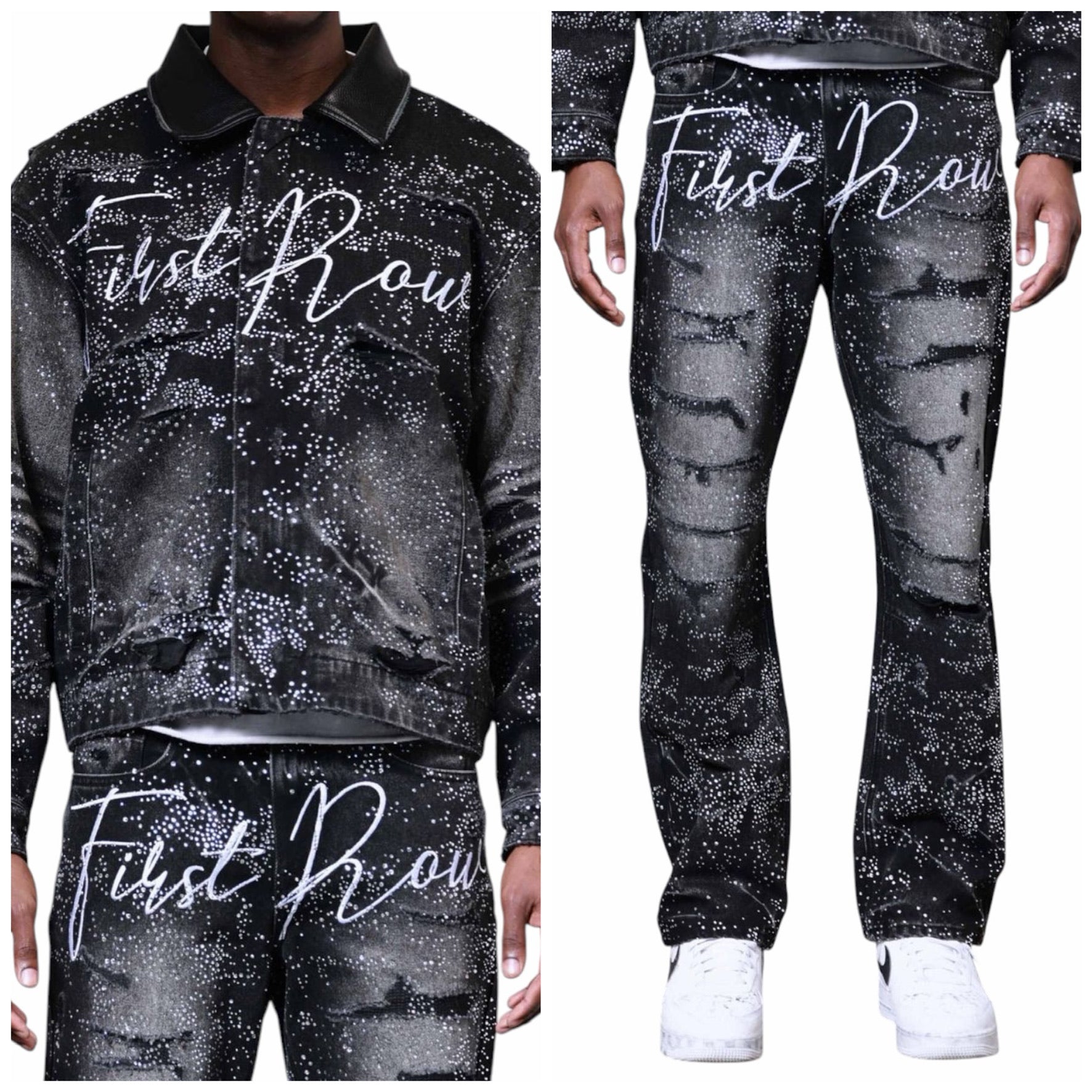 FIRST ROW: Rhinestone Workwear Jean Set