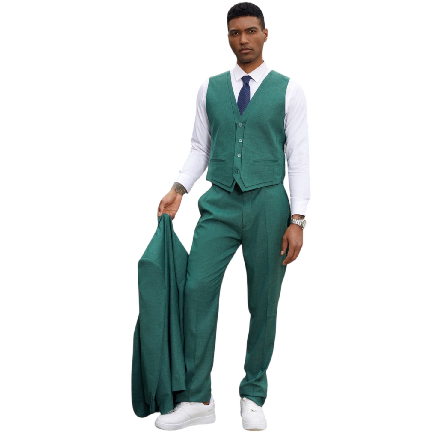 STACY ADAMS: Solid Texture 3pc. Suit SM156H1