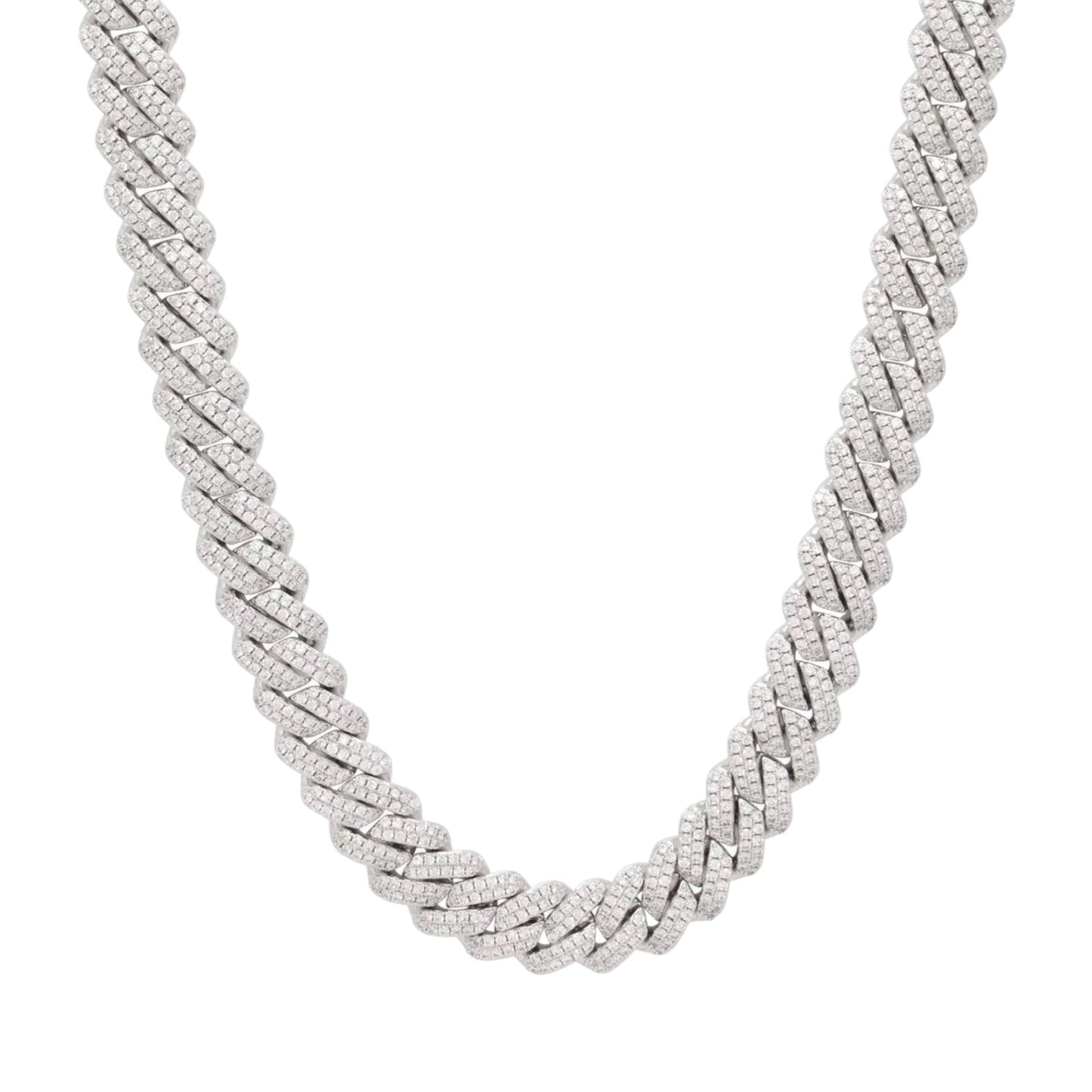KING ICE: 12mm Iced Diamond Cut Miami Cuban Link Chain