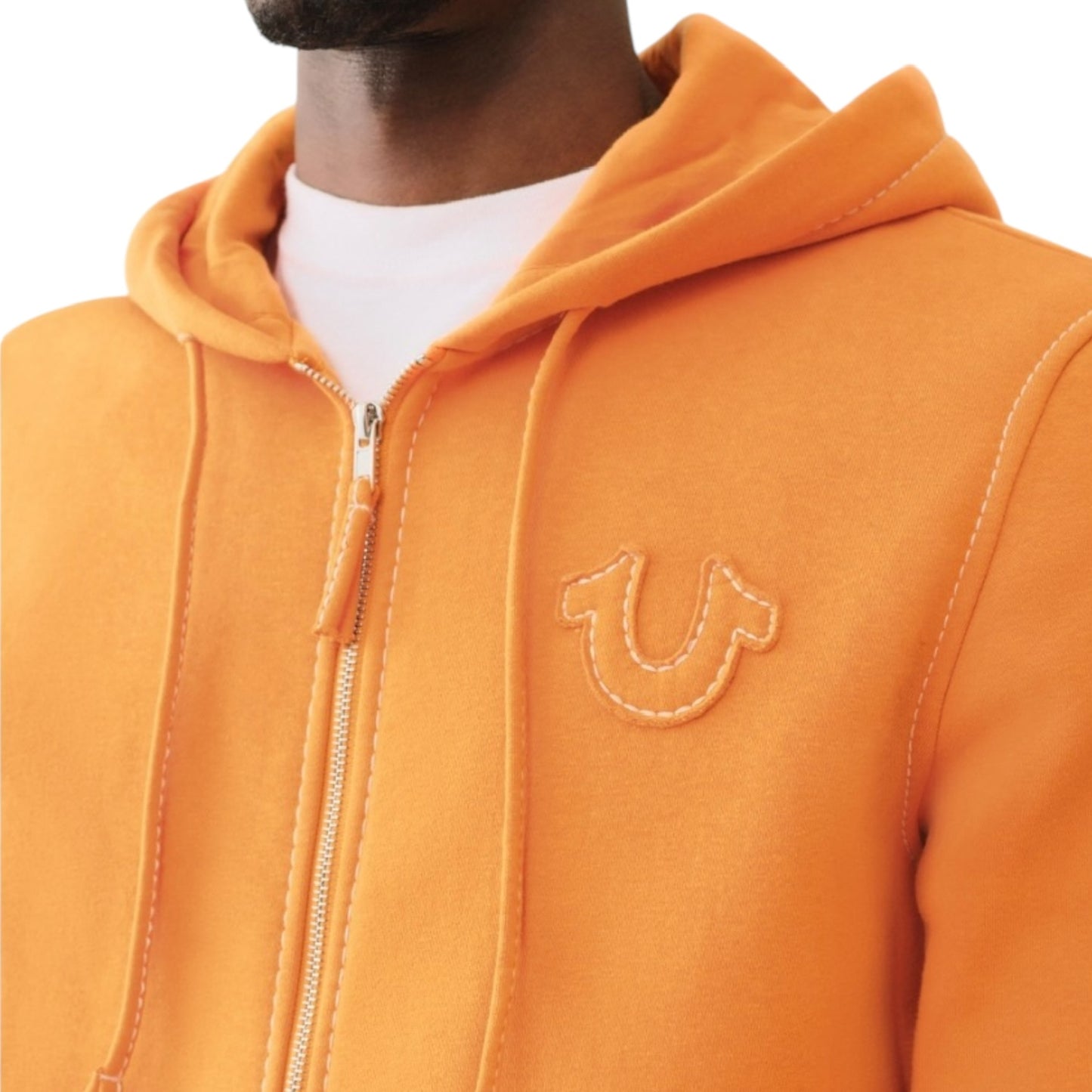 TRUE RELIGION: Big Fleece Zip Up Hoodie 109010