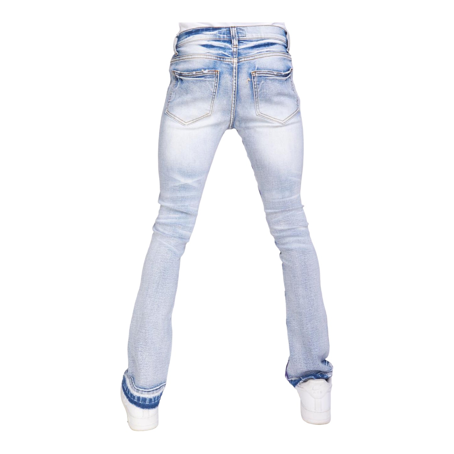 POLITICS: Skinny Fleur De Lis Stacked Jeans