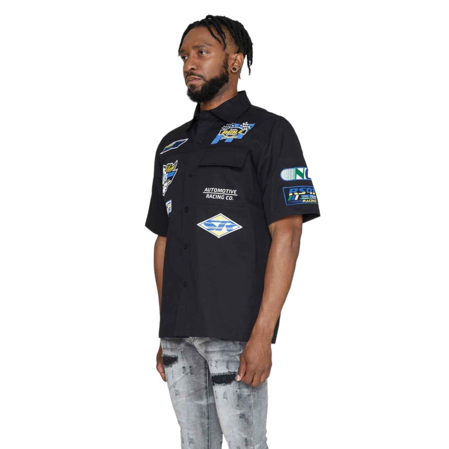 SMOKE RISE: Racing Polished Twill Shirts WH23585