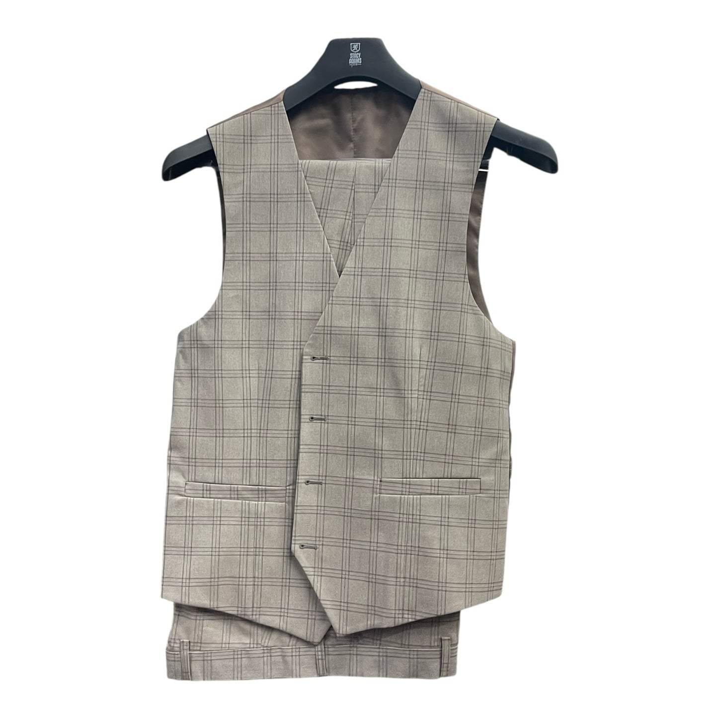 STACY ADAMS: Plaid 3pc. Modern Fit SA08-522