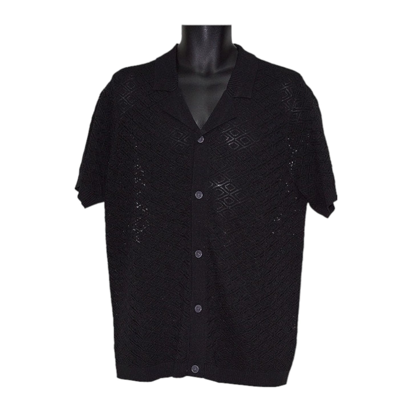 CIGAR COUTURE: SS Button Down Knit KS-1551