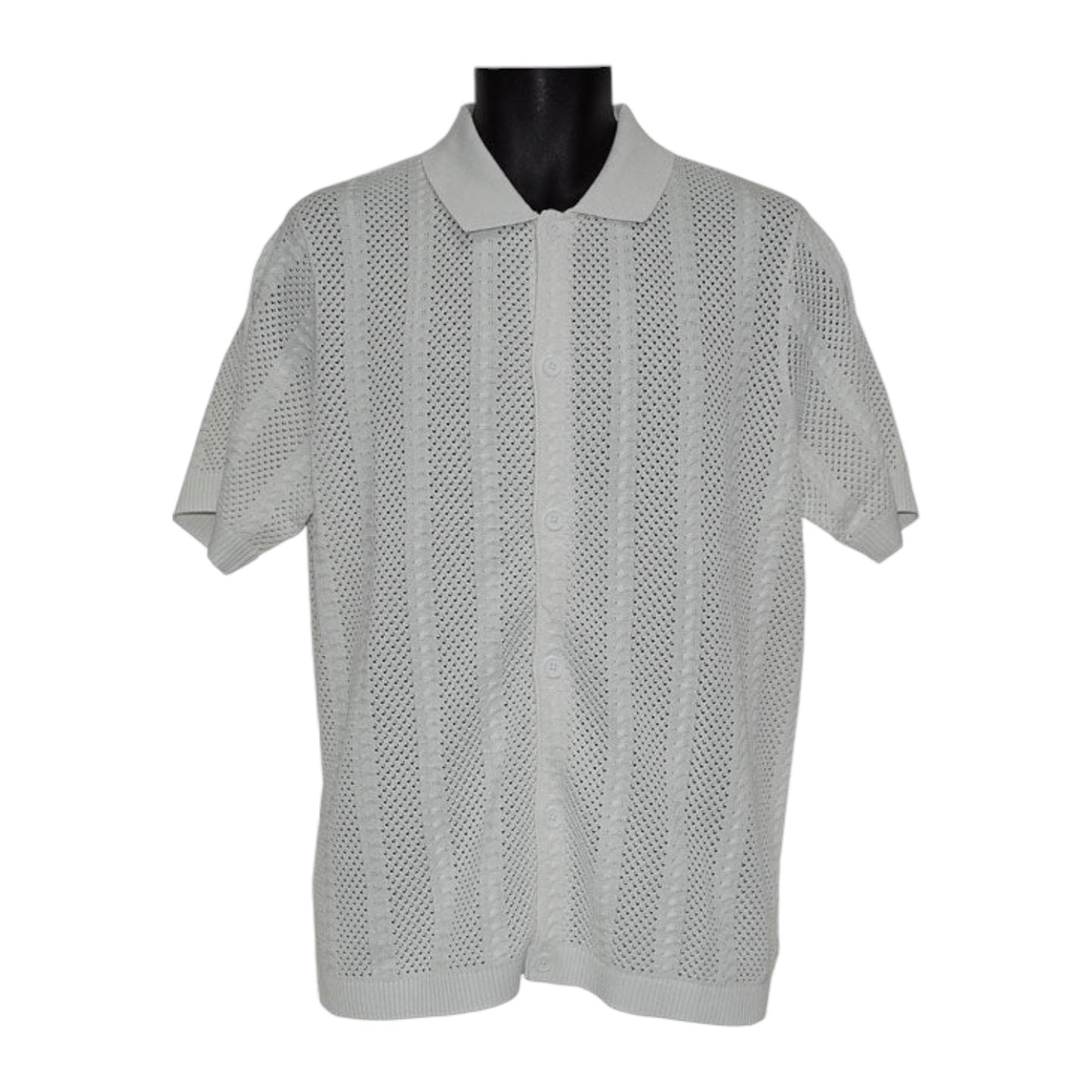 CIGAR COUTURE: SS Button Down Knit KS-1552