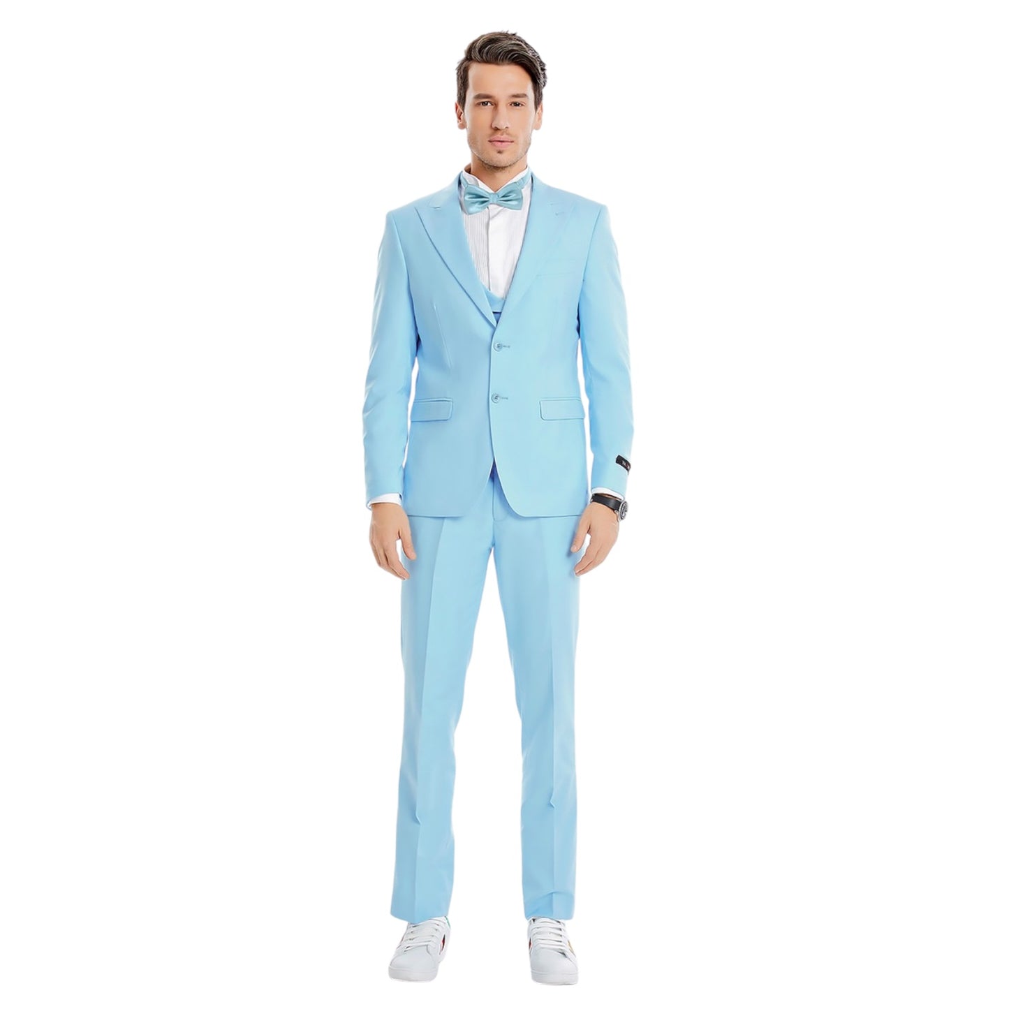 TAZZIO: Solid 3pc Skinny Fit Suit M370SK-03