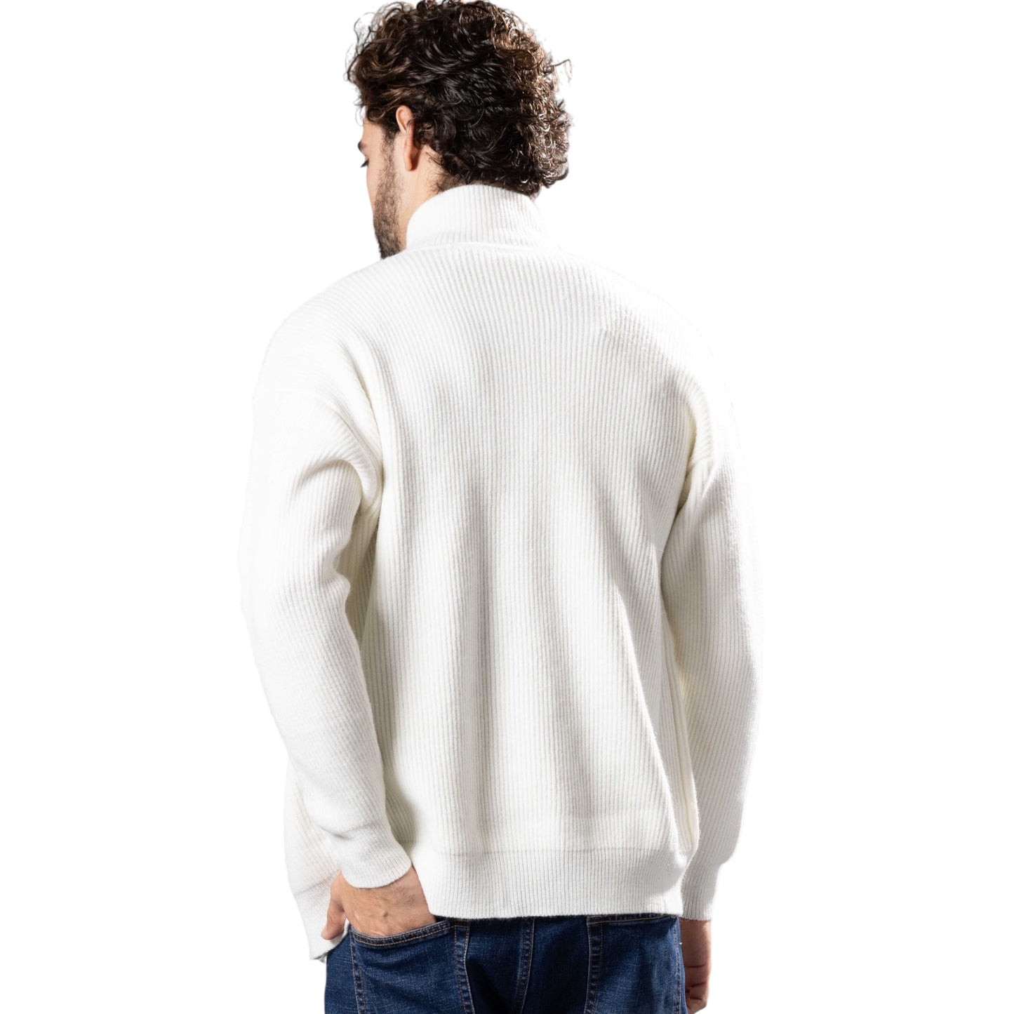 BE SPOKE: Funnel Neck Button Up Sweater 255103