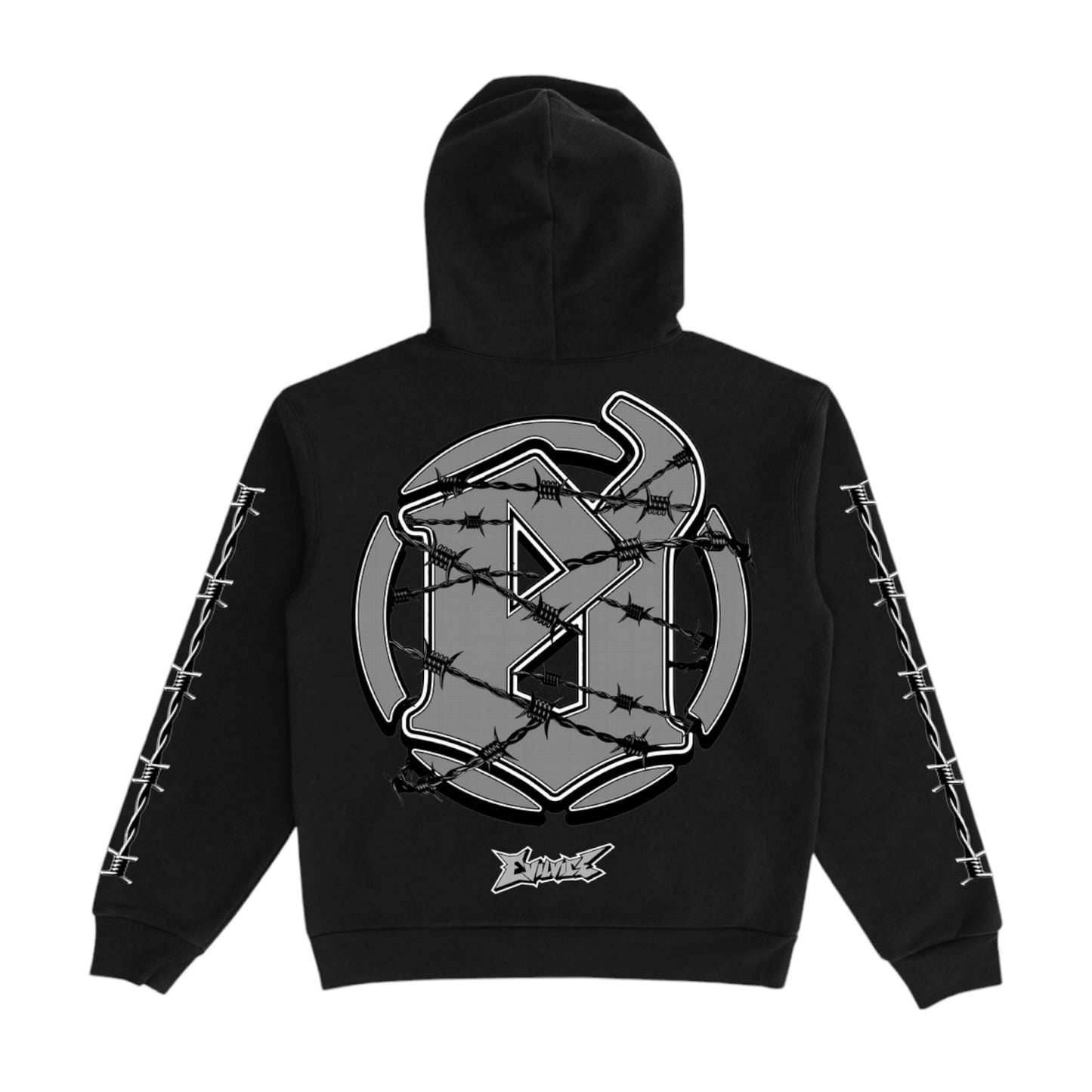 EVIL VICE: Barbed Skull Hoodie 27