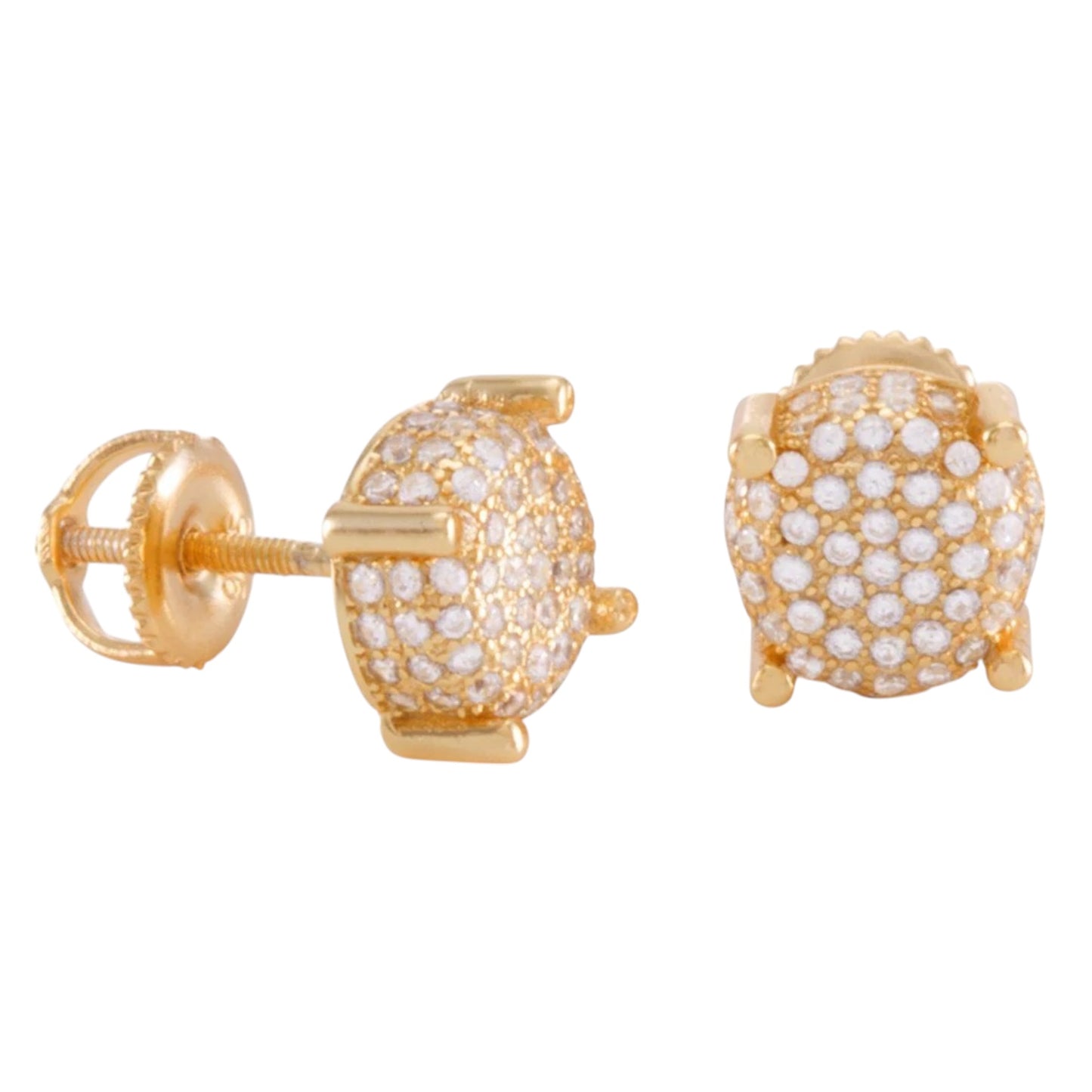 KING ICE: Cluster Stud Earrings