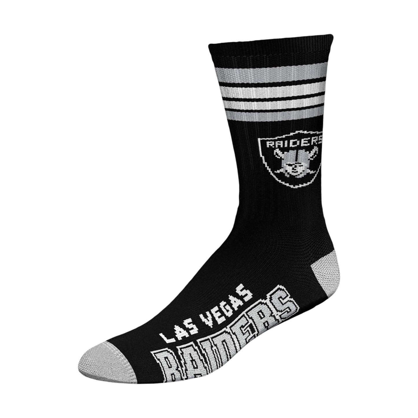 FOR BARE FEET: 4 Stripe Deuce Raiders Socks
