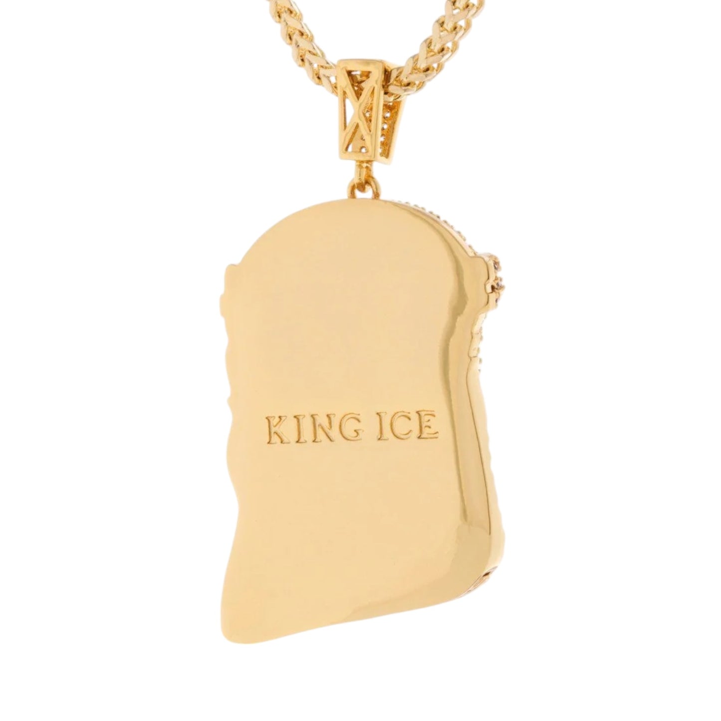 KING ICE: 14K Jesus Necklace