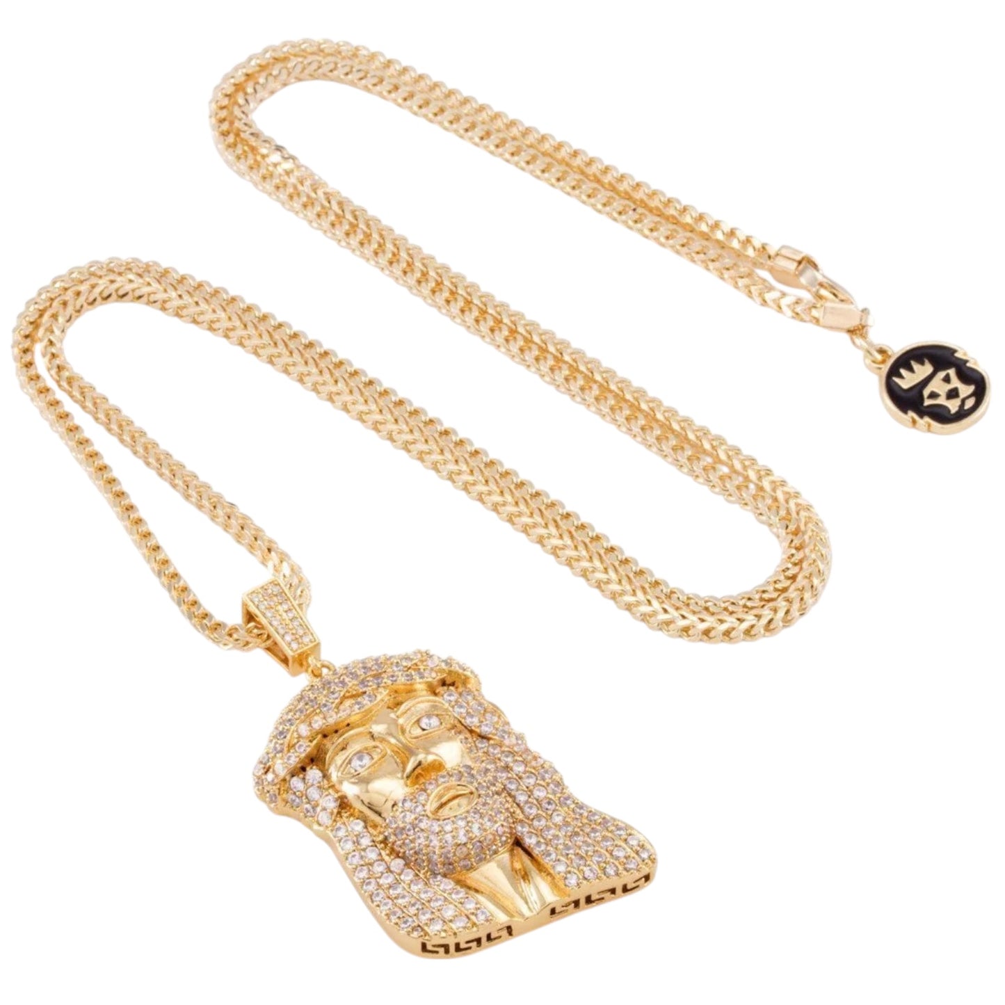 KING ICE: 14K Jesus Necklace