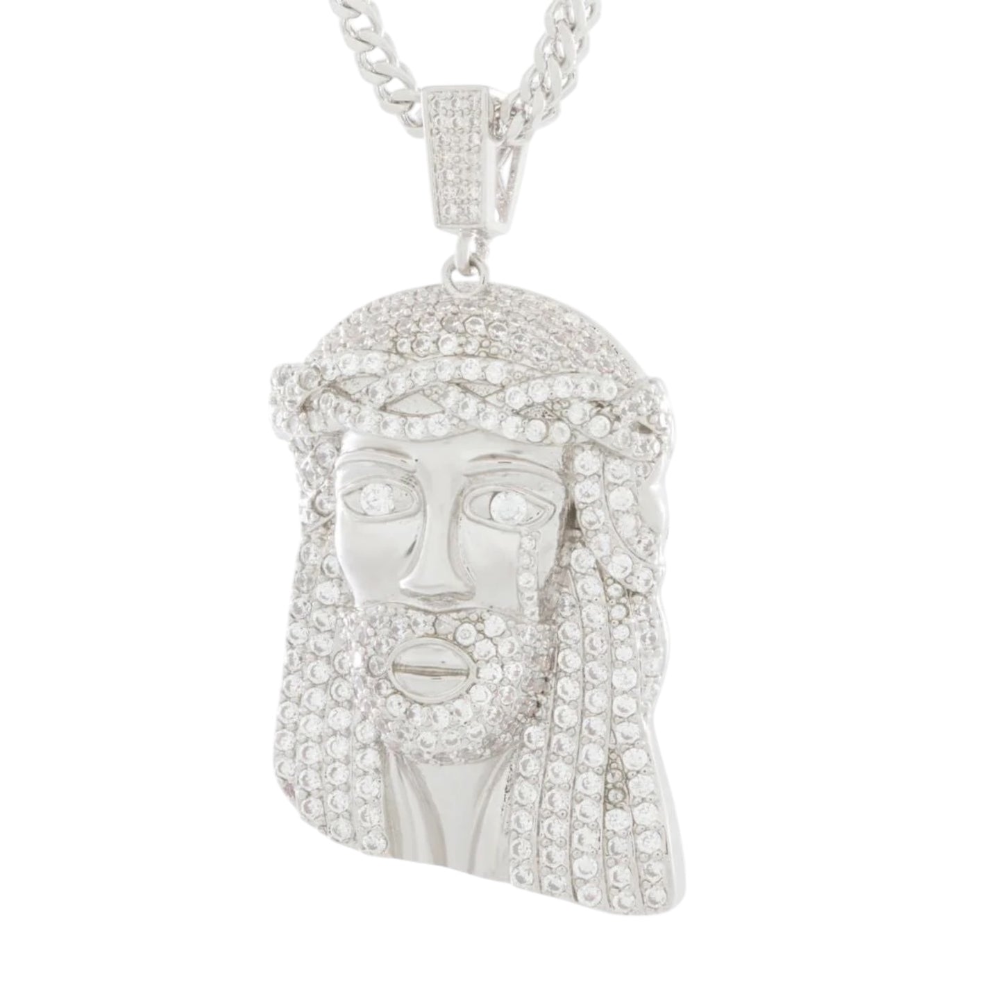 KING ICE: 14K Jesus Necklace