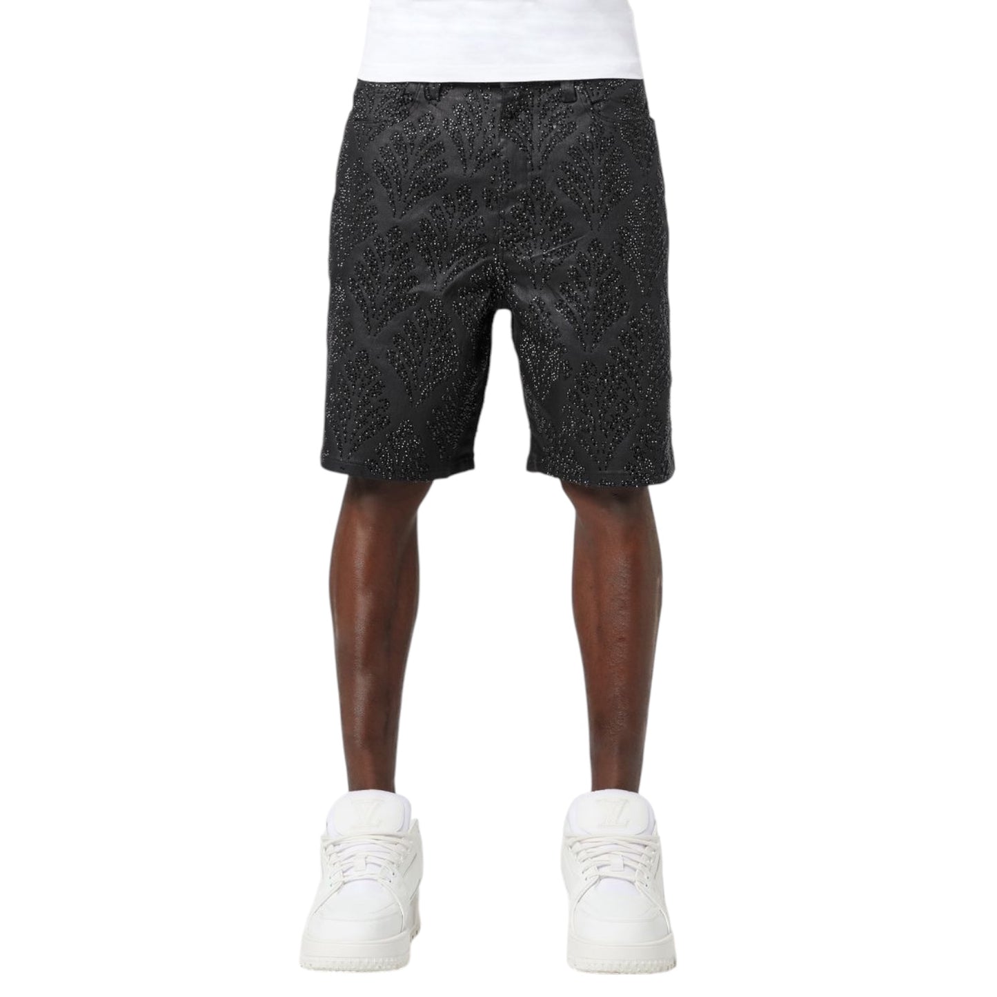 GUAPI: Embellished Denim Shorts V2