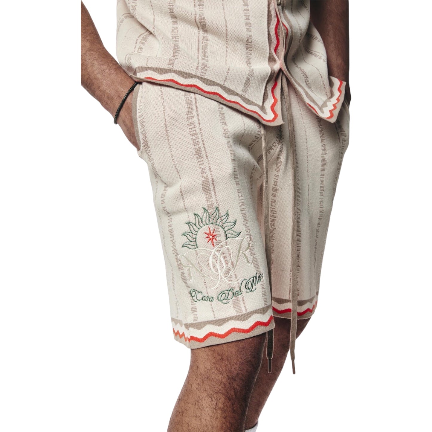 SMOKE RISE: Jacquard Knit Short Set 24271