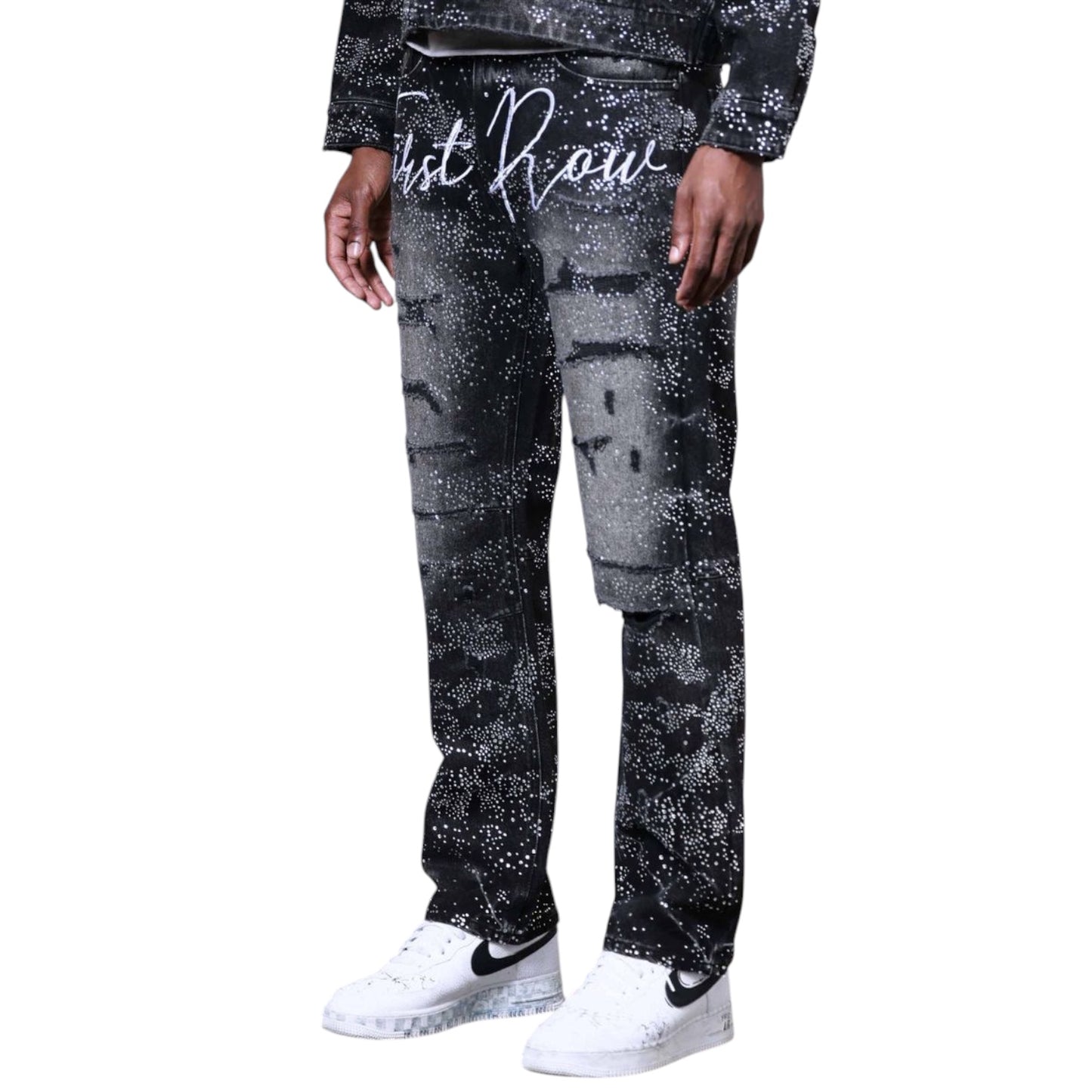 FIRST ROW: Rhinestone Ripped Denim FRD2237
