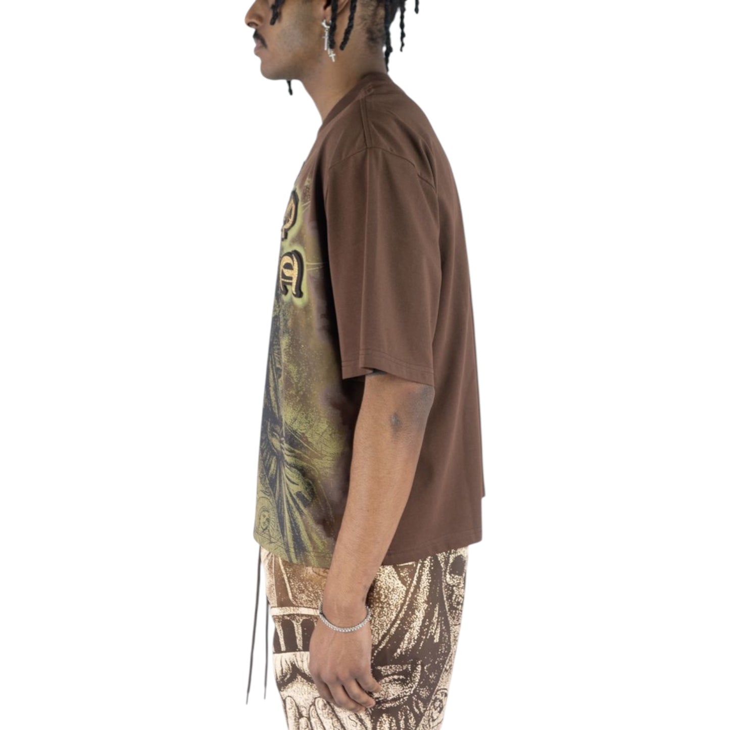 REBEL MINDS: Weeping Liberty Crop Tee 610-11117