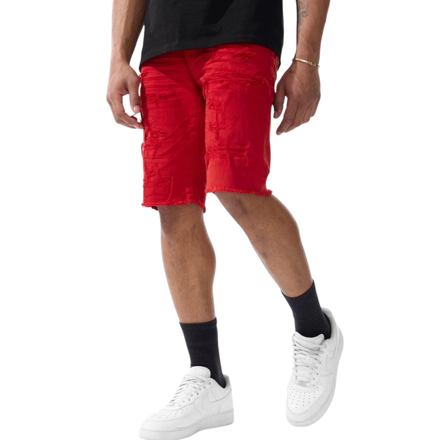 JORDAN CRAIG: Shredded Denim Shorts J3219