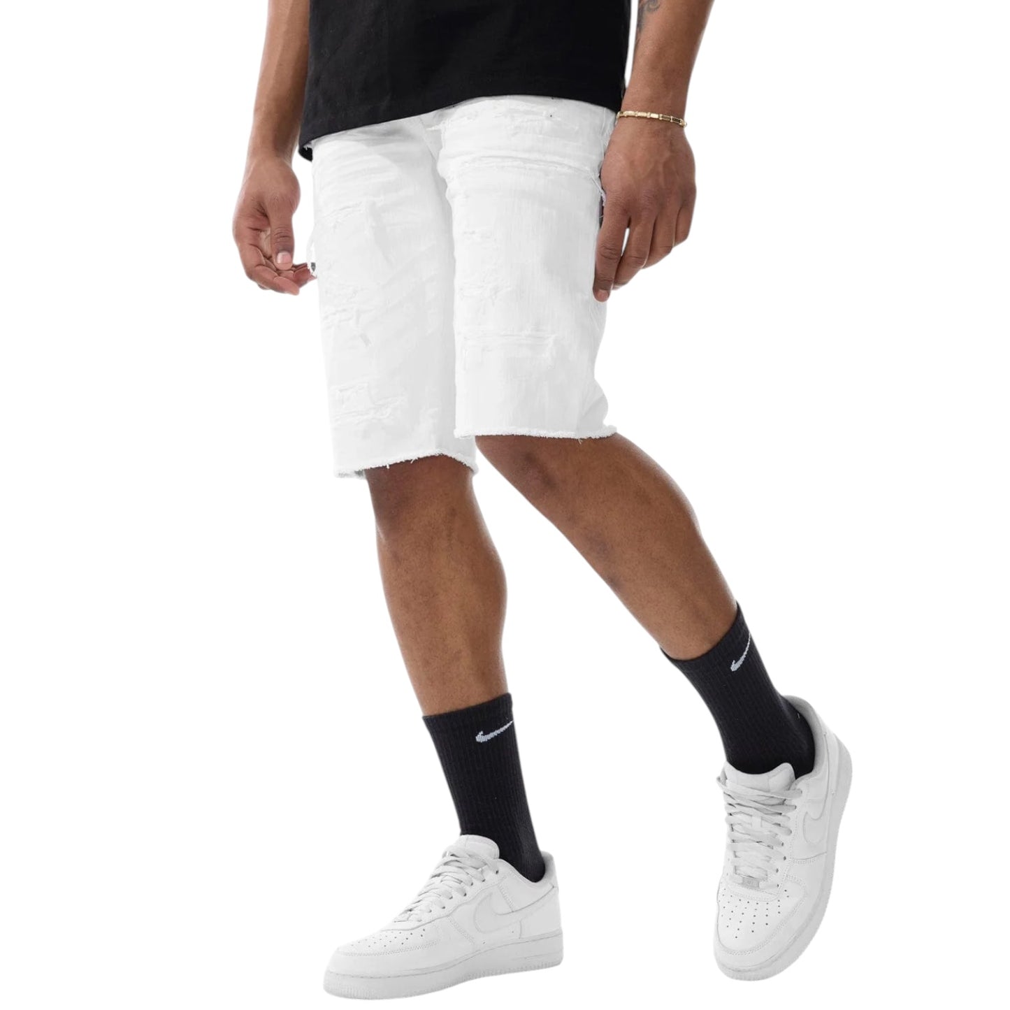 JORDAN CRAIG: Shredded Denim Shorts J3219