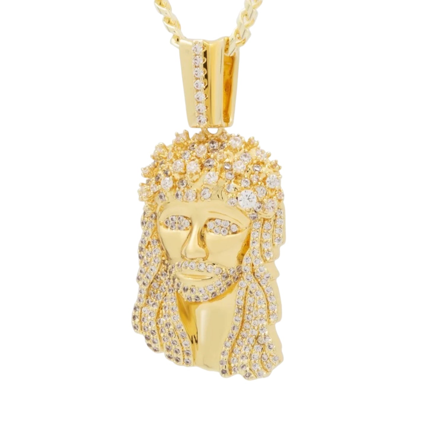 KING ICE: 14K Biggie Jesus Necklace