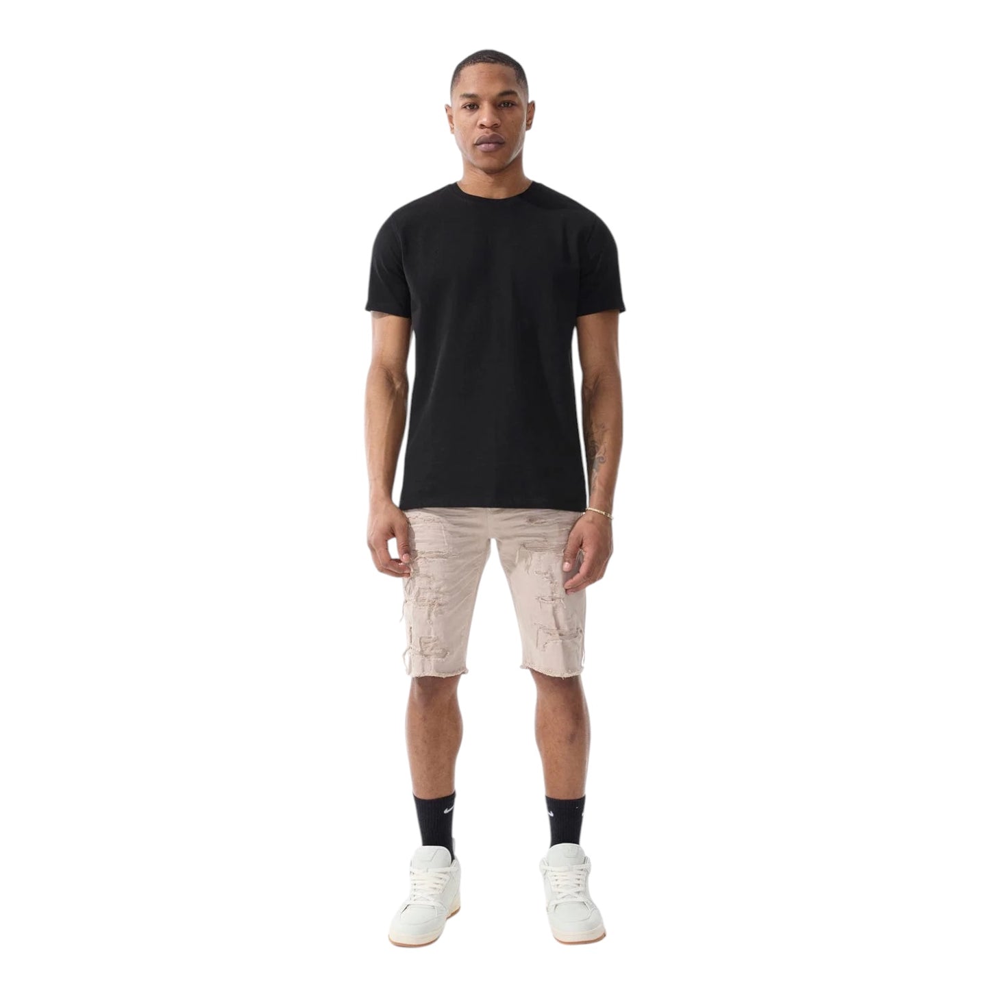 JORDAN CRAIG: Shredded Denim Shorts J3219