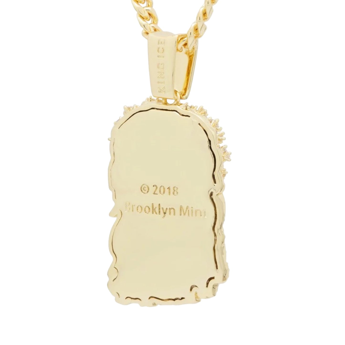 KING ICE: 14K Biggie Jesus Necklace