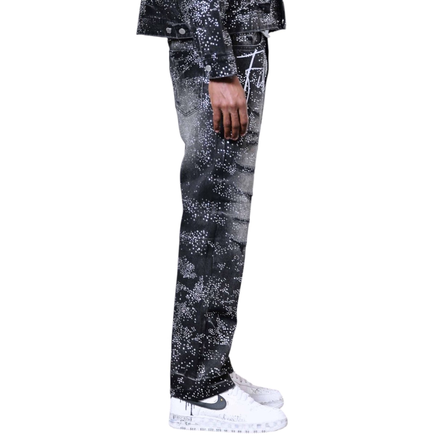 FIRST ROW: Rhinestone Ripped Denim FRD2237