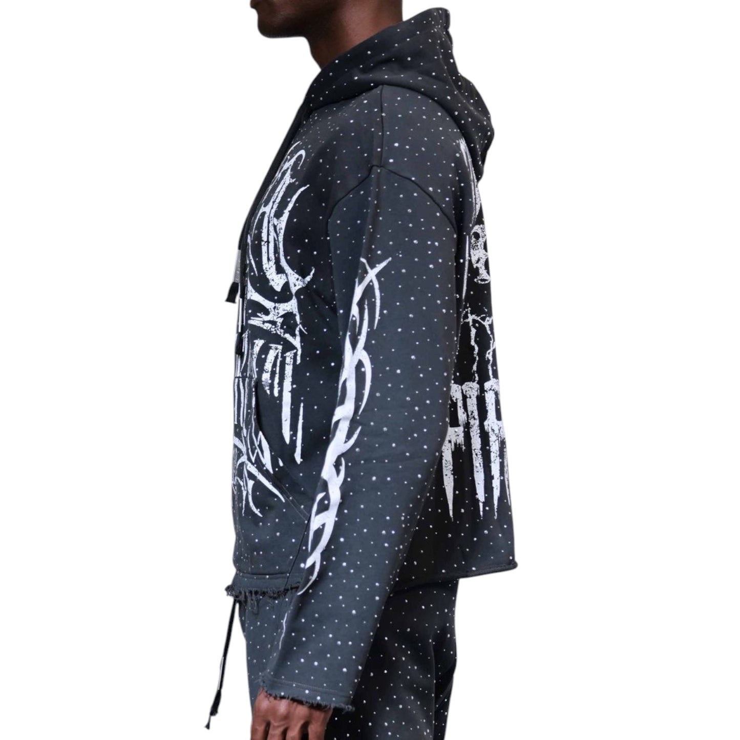FIRST ROW: Tribal Studded Hoodie FRF2507