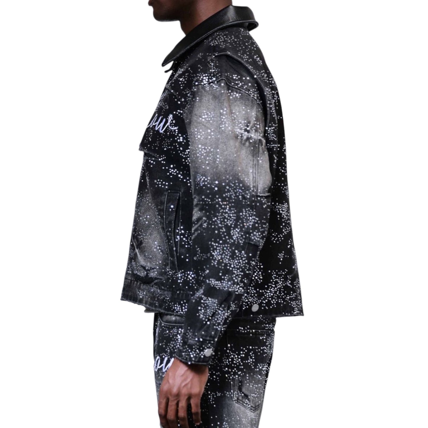 FIRST ROW: Rhinestone Workwear Jacket FRJ2133