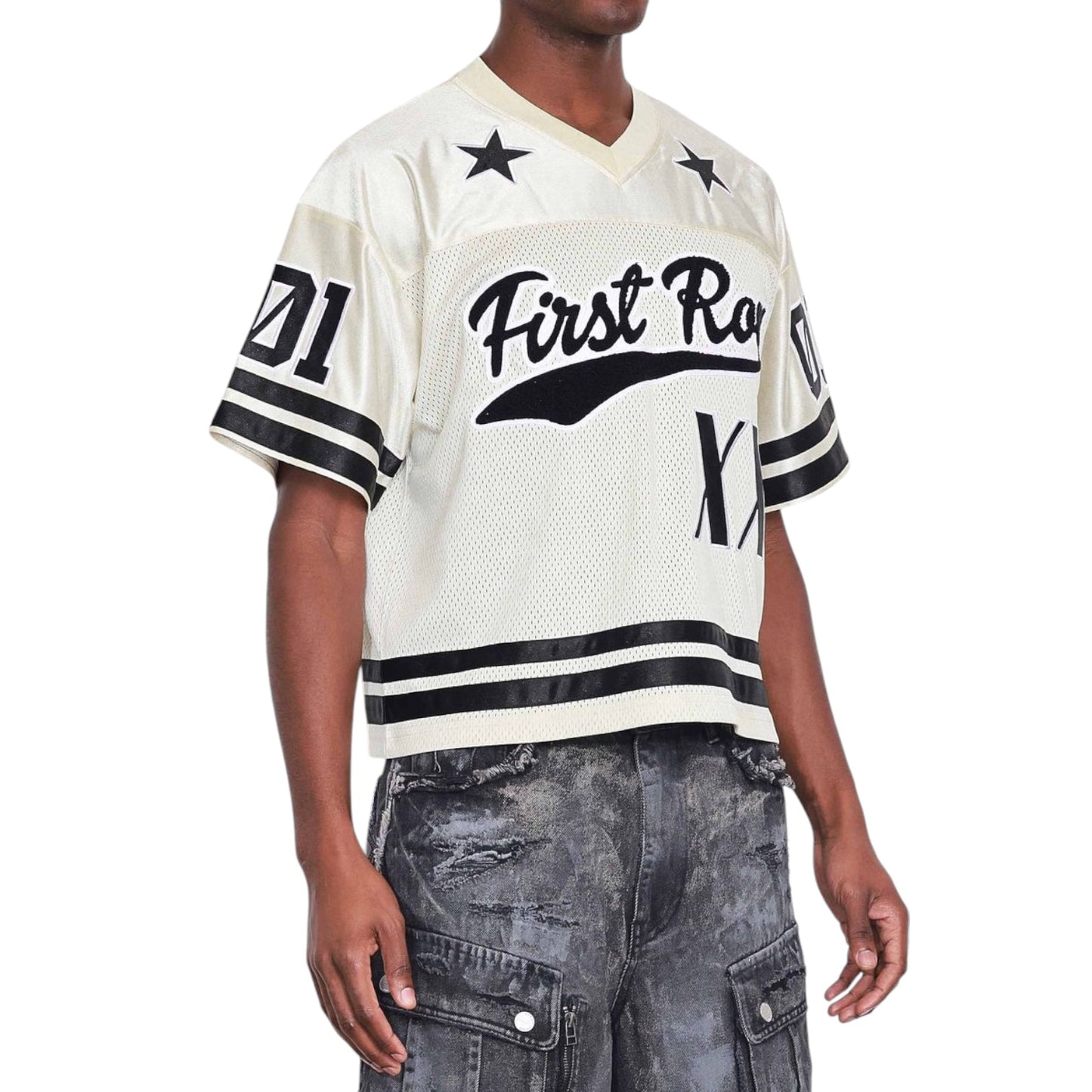FIRST ROW: Shooting Star Crop Football Jersey