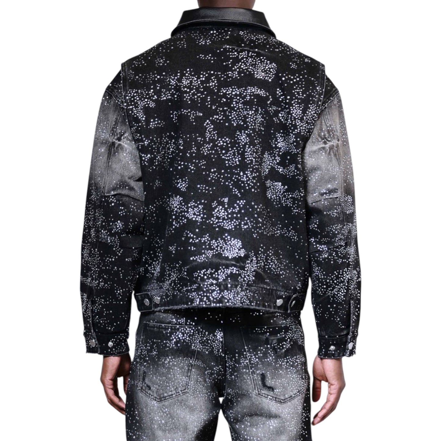 FIRST ROW: Rhinestone Workwear Jacket FRJ2133