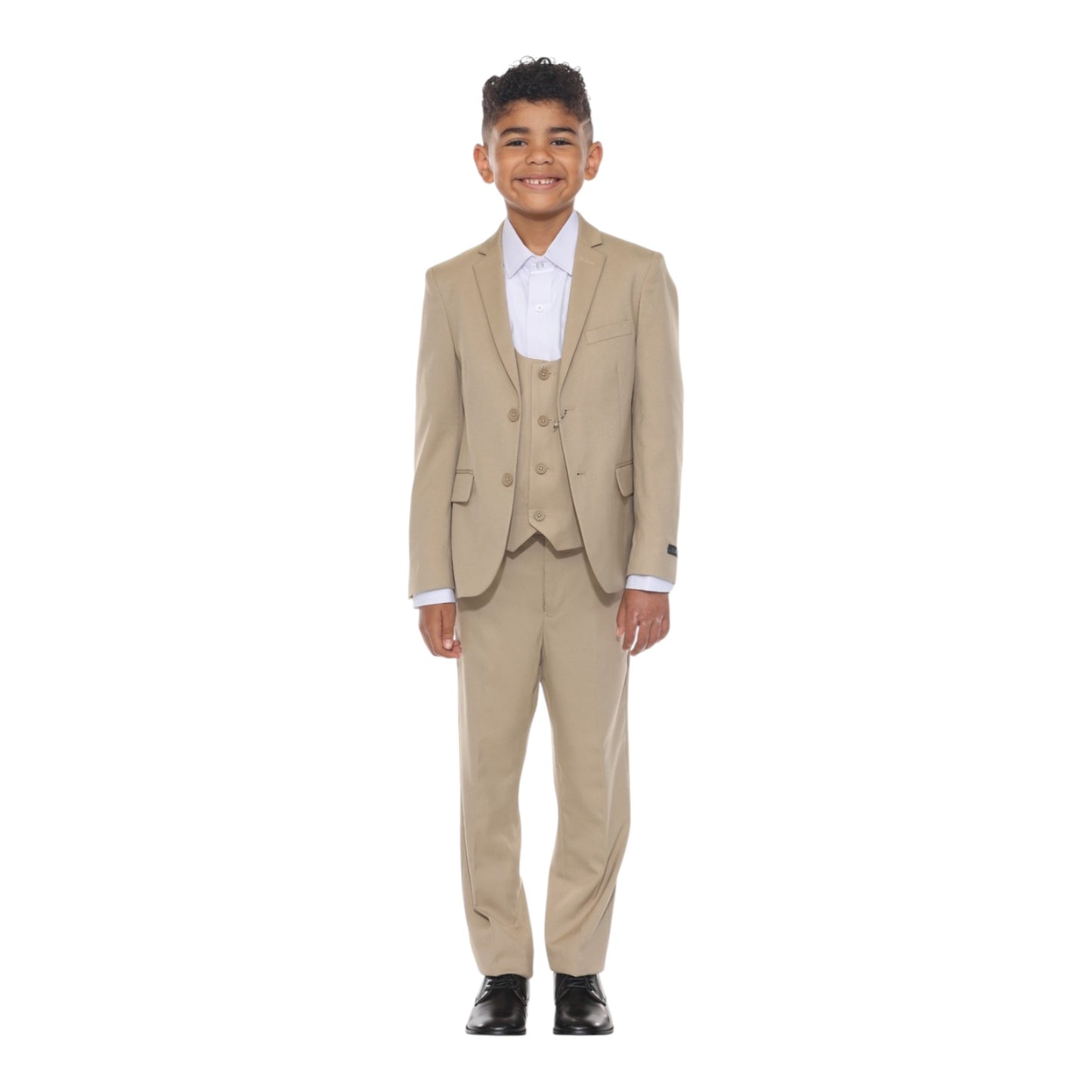 ZE GARIE: 3PC Solid Boys Suit B346-05