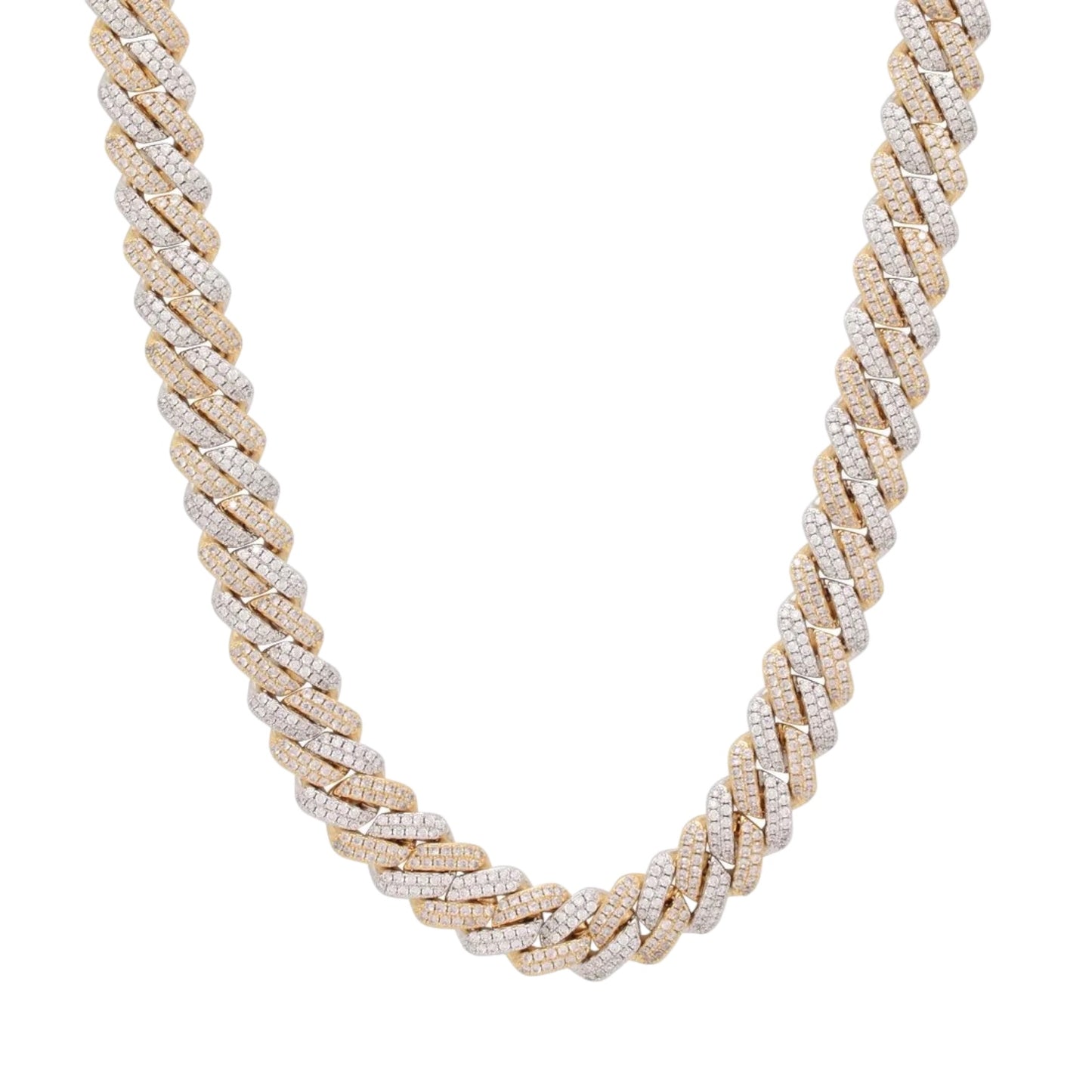 KING ICE: 12mm Iced Diamond Cut Miami Cuban Link Chain