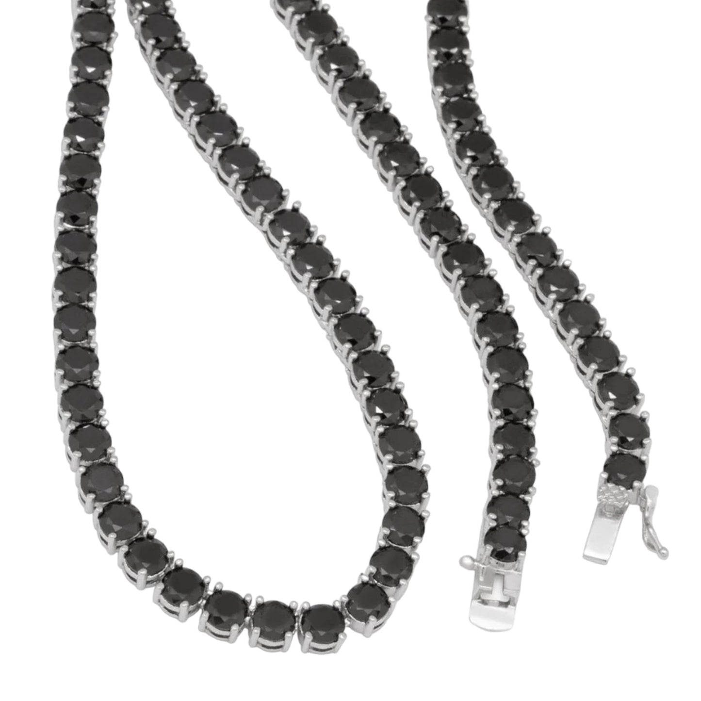 KING ICE: 5mm Onyx Tennis Chain