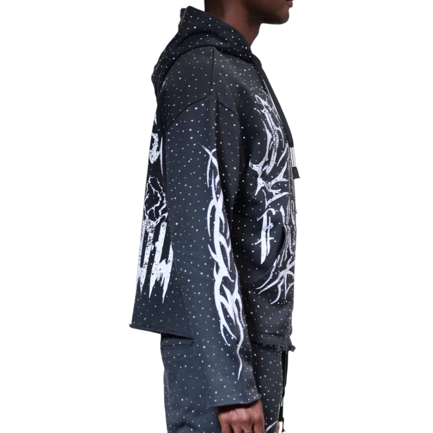 FIRST ROW: Tribal Studded Hoodie FRF2507