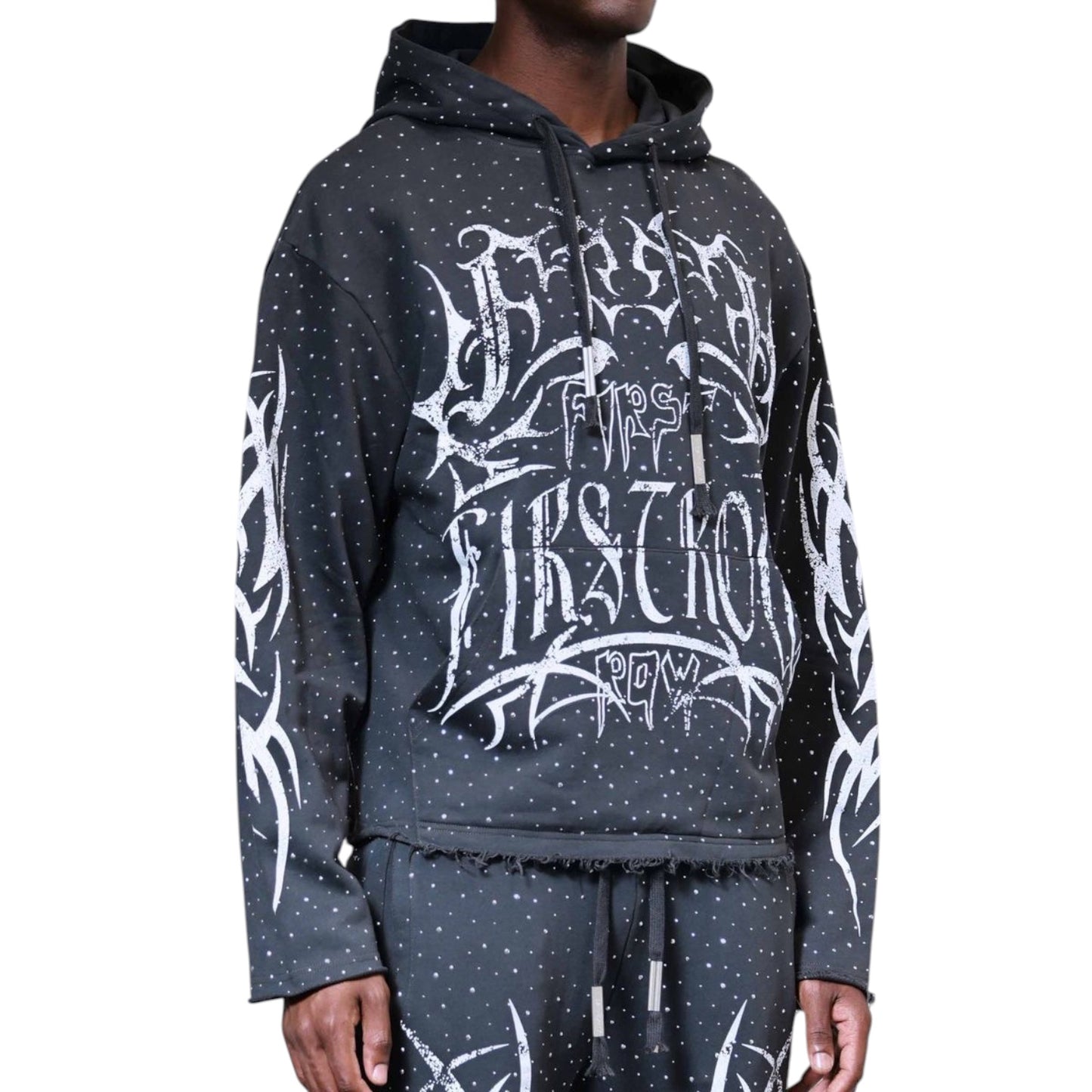 FIRST ROW: Tribal Studded Hoodie FRF2507