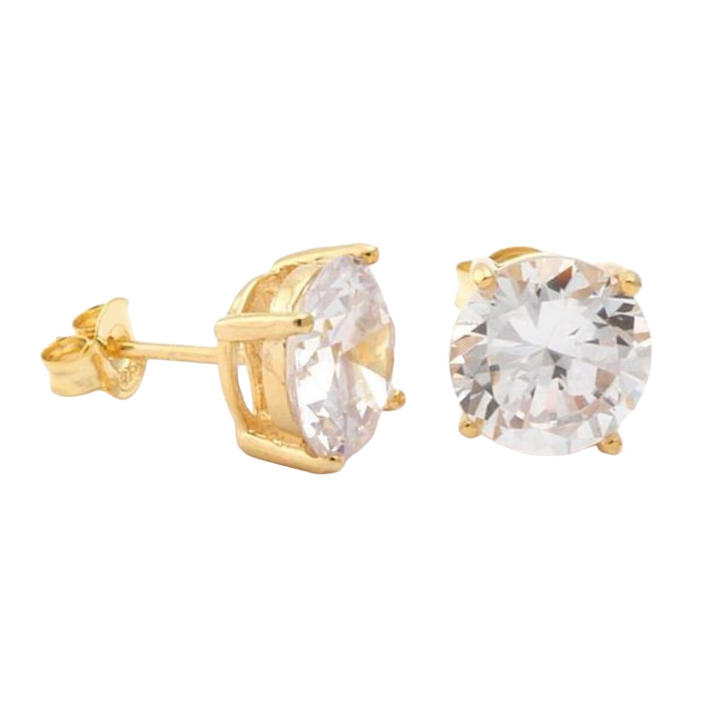KING ICE: Brilliant Cut Stud Earrings 6mm
