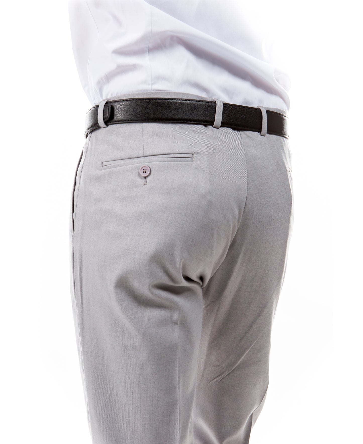 Zegarie Suit Separates Light Grey Solid Men's Dress Pants