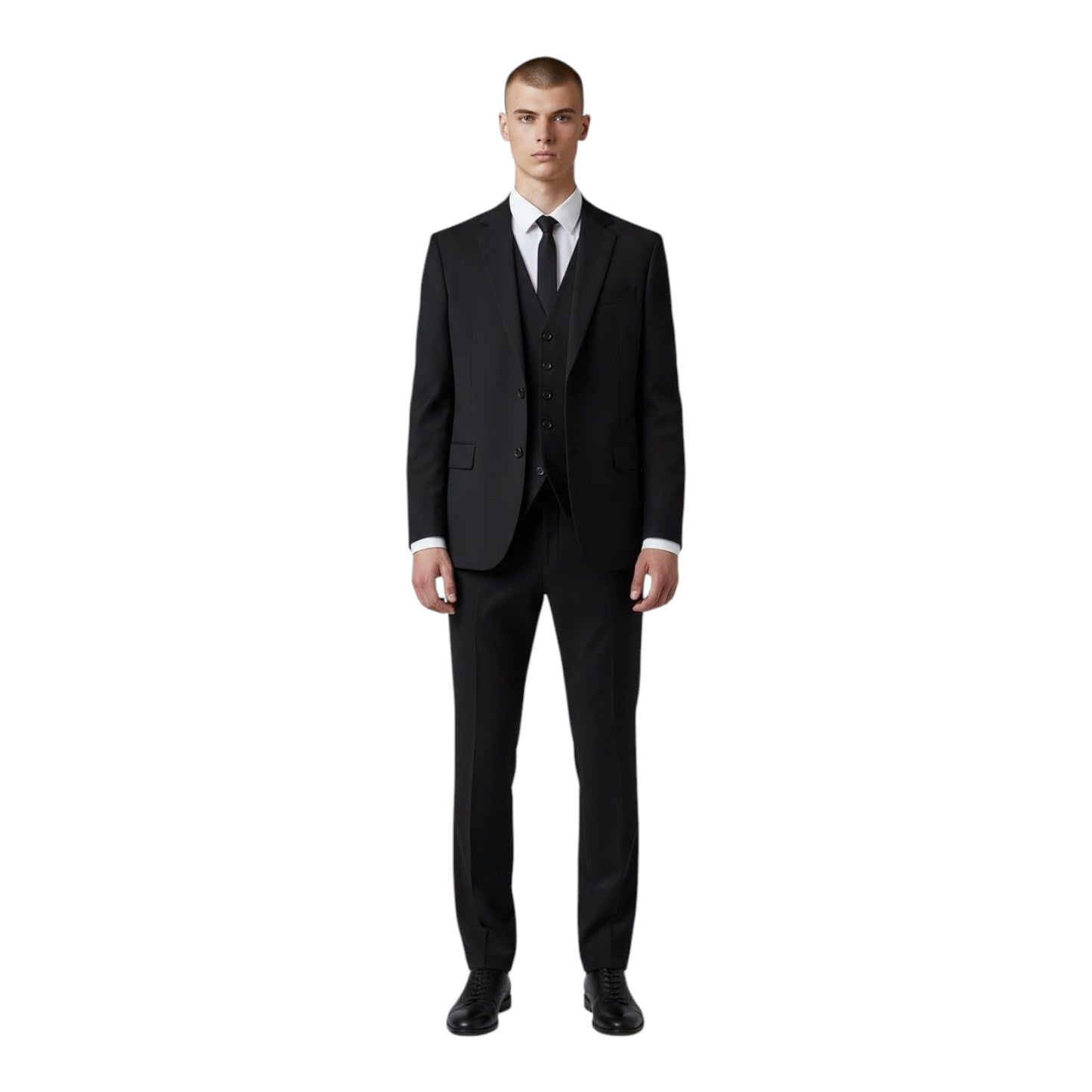 NOAH JOHN: Solid 3pc Modern Suit DK04