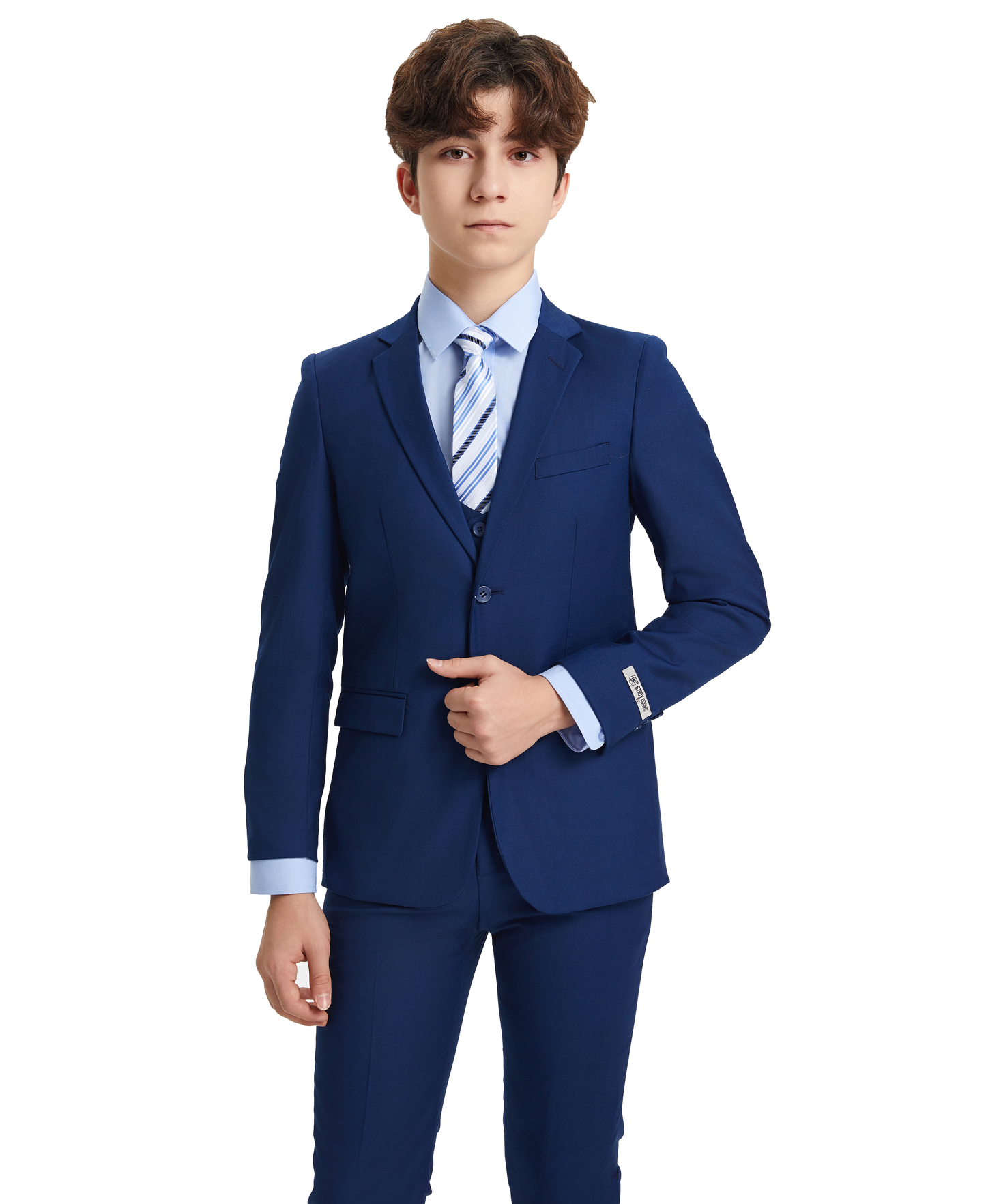 Stacy Adams 5pc Boys Suit, Indigo