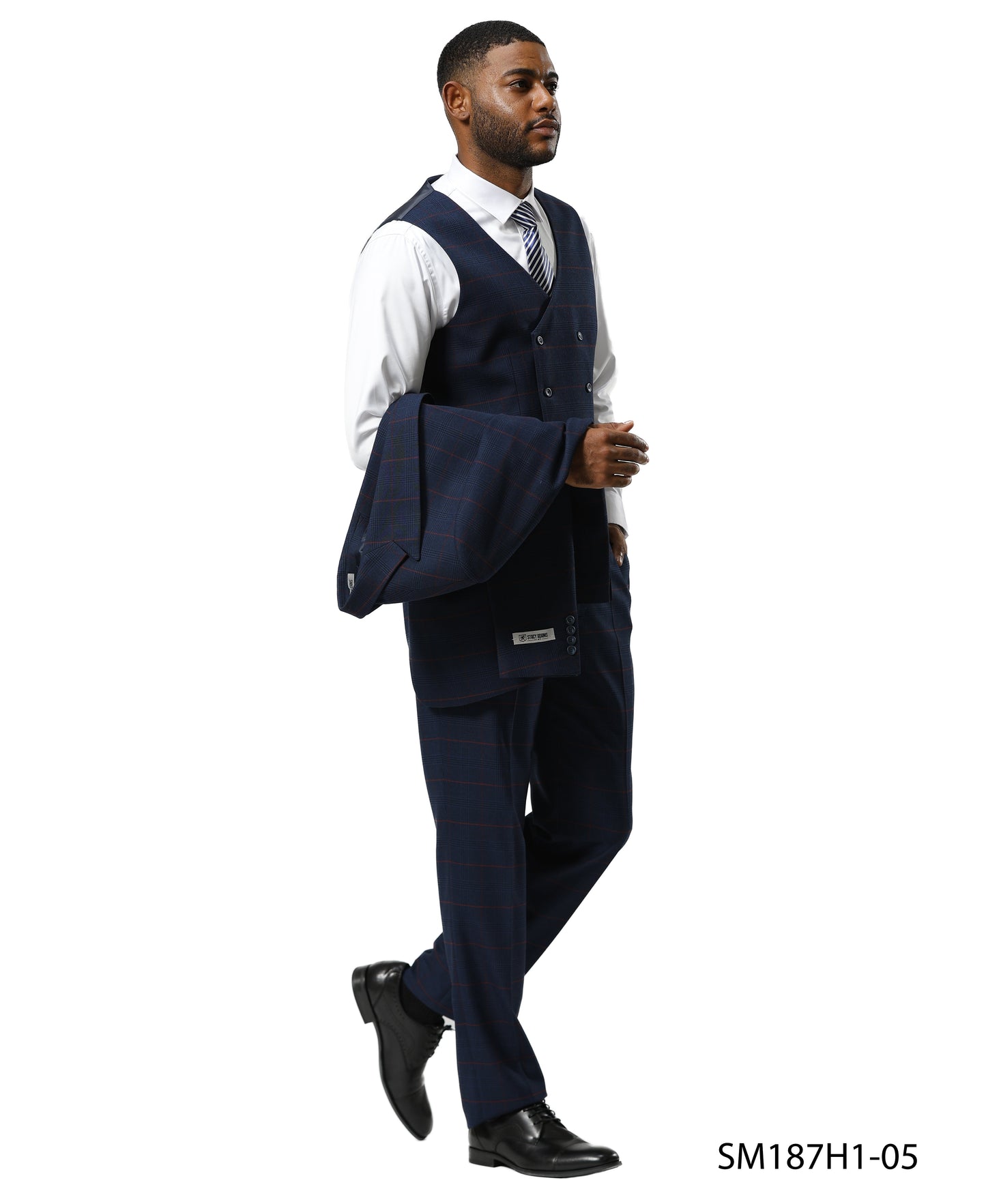 Mens Suit Windowpane by Stacy Adams